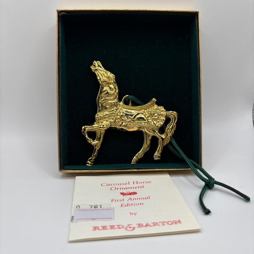 Reed & Barton Gold- covered “Carousel Horse” Collectible Ornament